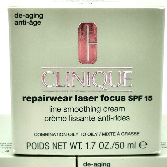 CLINIQUE REPAIRWEAR LASER FOCUS LINE SMOOTHING CREAM SPF 15 - Picture 3 of 10